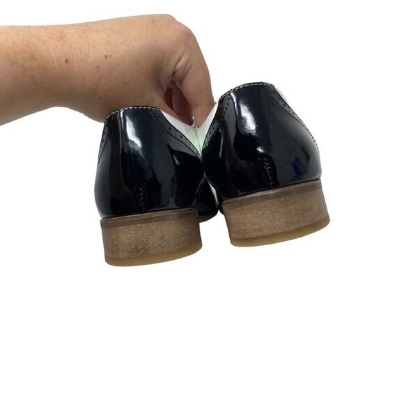 Julia Bo Patent Leather Handcrafted Oxford Shoes Size 40 / US 9-9.5 - Picture 7 of 12